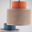 Lampa wisząca okrągła podstawa 3 abażury DUO JUTA - 4