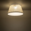Lampa sufitowa lniany abażur beżowa FORMO 38 cm - 2