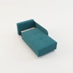 Sofa rozkładana niebiesko-żółta LETTO lewa - 6