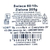 Świeca dekoracyjna zielona 6x10 cm - 3