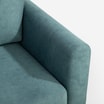 Sofa 3-osobowa rozkładana szaroniebieska LORA - 3