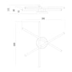 Lampa sufitowa LED z filamentem czarna LAUTARO - 2