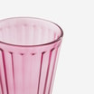 Szklanka ryflowana, różowa, 410 ml - 2