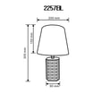 Lampa stołowa z abażurem czarno-zielona 30,5 cm - 2