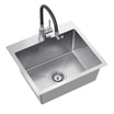 Komplet zlewozmywak QUADRON inox AVENIR BOX 50X45 cm z baterią - 1