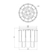 Lampa sufitowa transparentne szkło złota NIRA 43 cm - 5