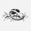 Lampa sufitowa LED czarna chrom MAIA z pilotem - 2