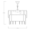 Lampa wisząca glamour złota CAMILLE 40 cm - 3