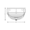 Lampa sufitowa glamour złota CHARLOTTE 50 cm - 4