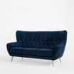 Sofa uszak 3-osobowa ciemnoniebieska KELSO - 2