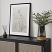 Obraz w czarnej ramie twarz GREY LINEAR 50x70 cm - 2
