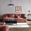 Sofa rozkładana 4-osobowa NOEMI pudrowy róż - 2