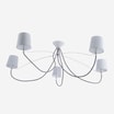 Lampa sufitowa abażur szara SPIDER 5 - 1