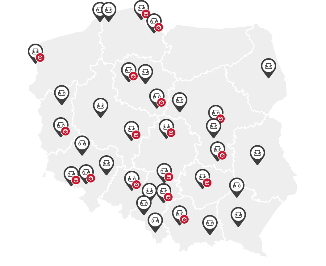 Mapa sklepów