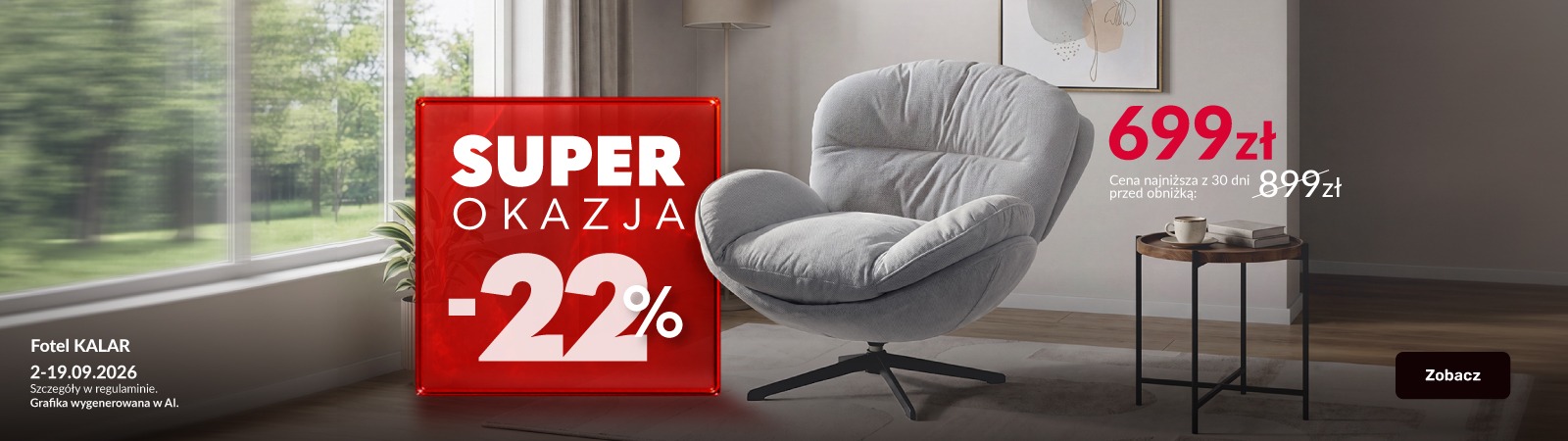 SUPEROKAZJA: Fotel Kalar SUPEROKAZJA: Fotel Kalar