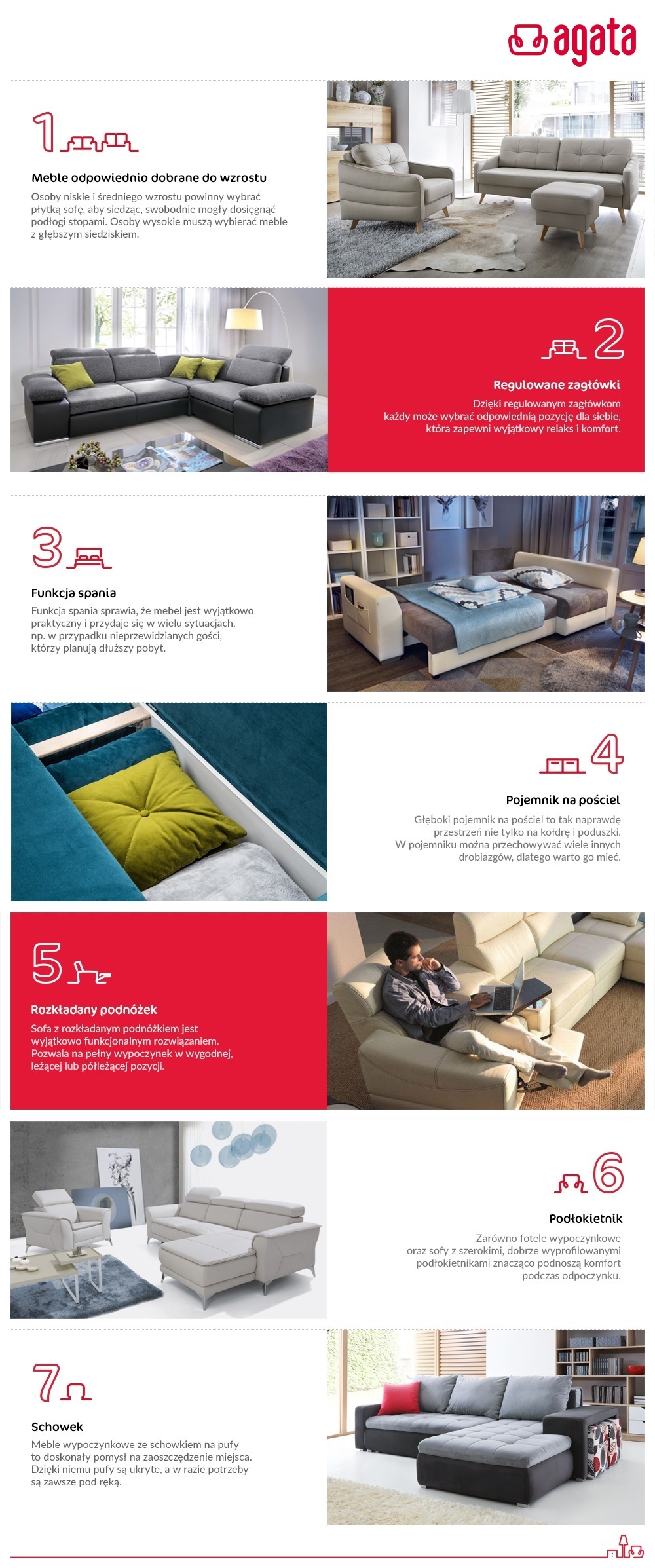 Funkcjonalne meble wypoczynkowe infografika