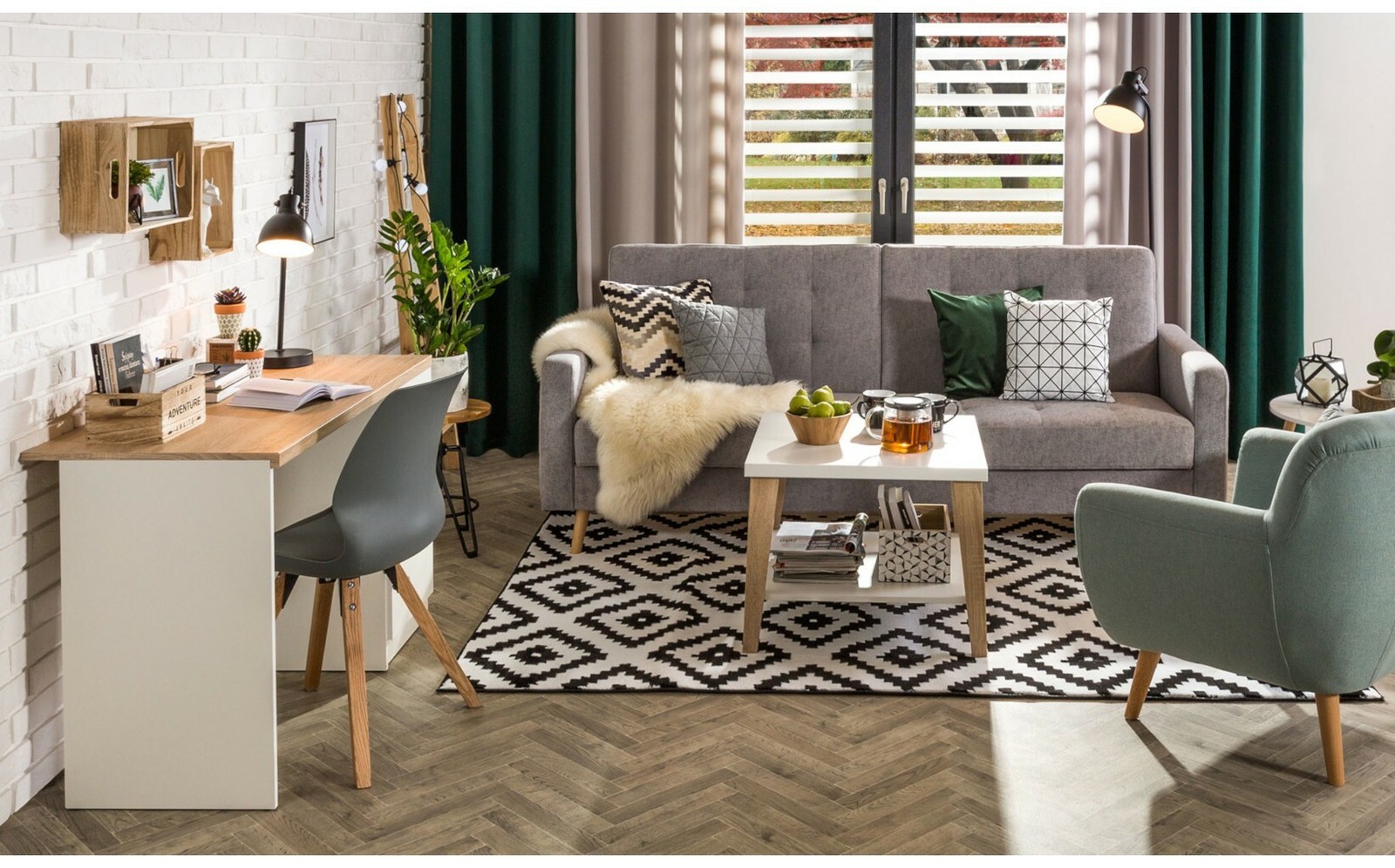 Salon w małym mieszkaniu