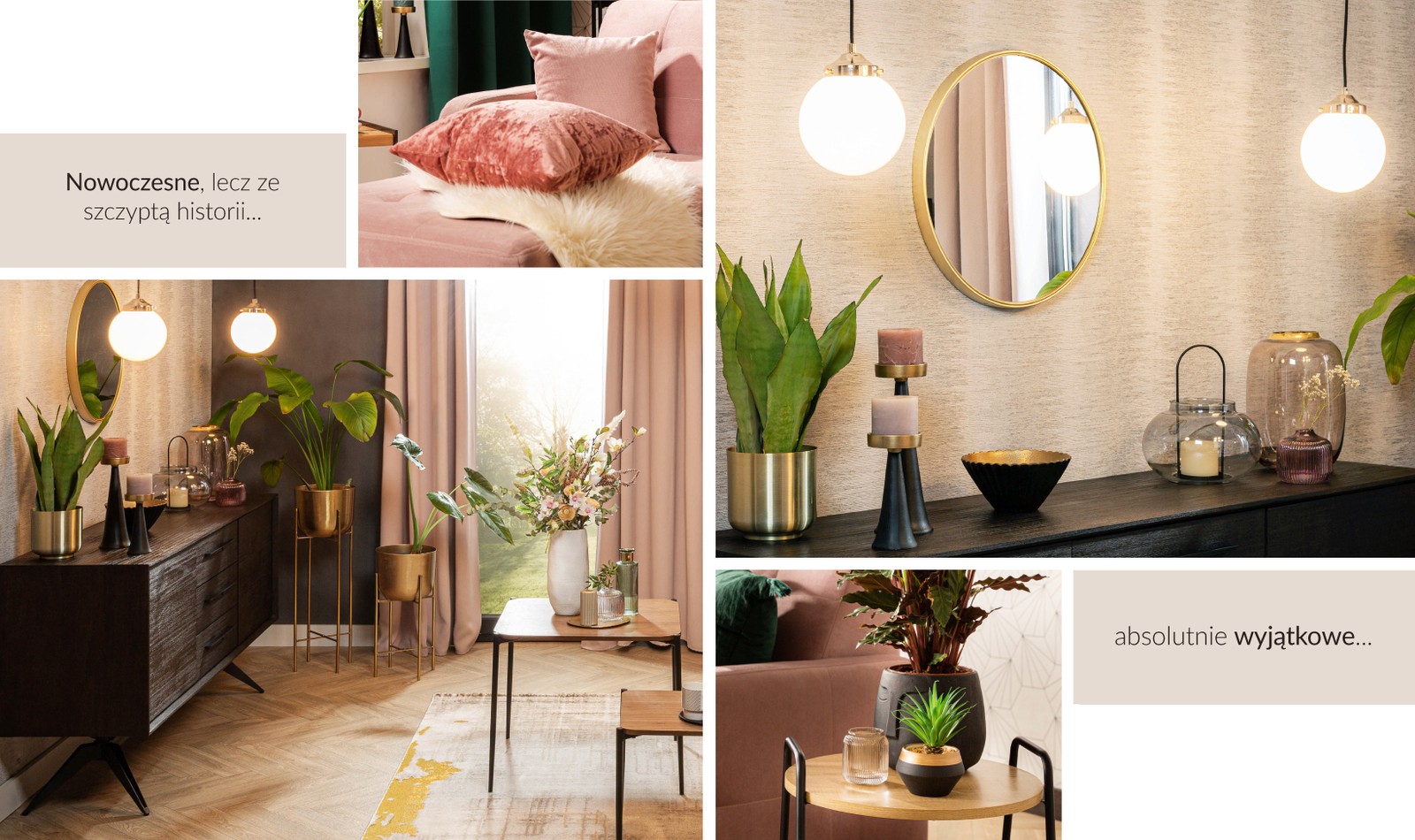 Dekoracje do salonu w stylu mid century modern