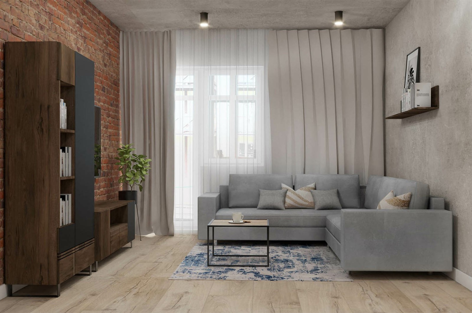 Aranżacja loftu - pomysł na salon