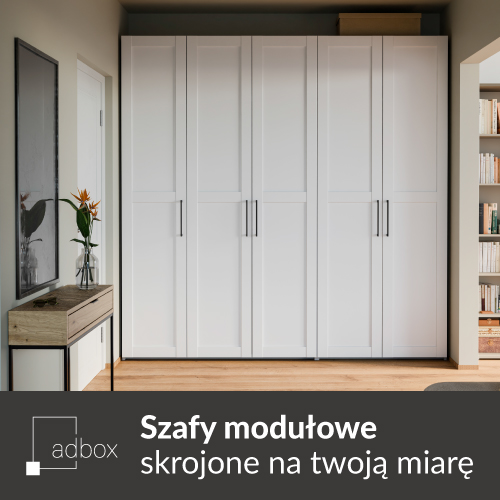 Baner reklamowy z szafą Adbox. 