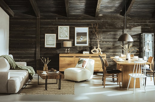 Salon w stylu modern farmhouse – stwórz przytulną przystań inspirowaną sielską prowincją