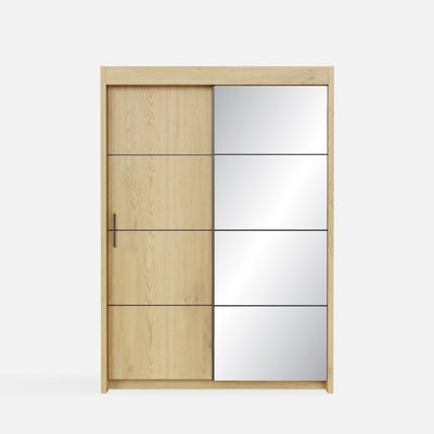 Szafa przesuwna z lustrem 150 cm OTIS dąb cremona