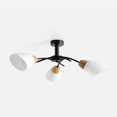 Lampa sufitowa czarna dąb olejowany VILETTA 3