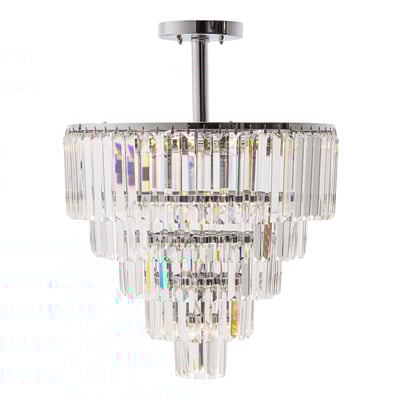 Lampa sufitowa glamour chrom AMEDEO 50 cm