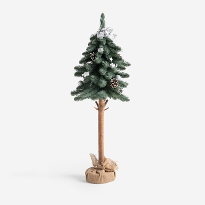 Choinka dekoracyjna srebrna 115 cm FOLK