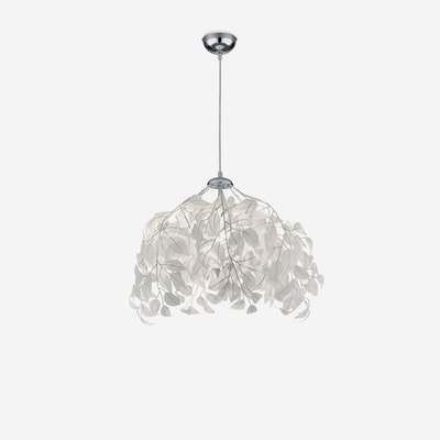 LEAVY lampa wisząca biała chrom