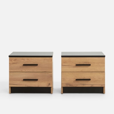 Komplet 2 szafek nocnych z szufladami MALI