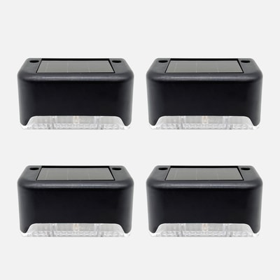 Zestaw 4 lampek solarnych LED czarnych IP44