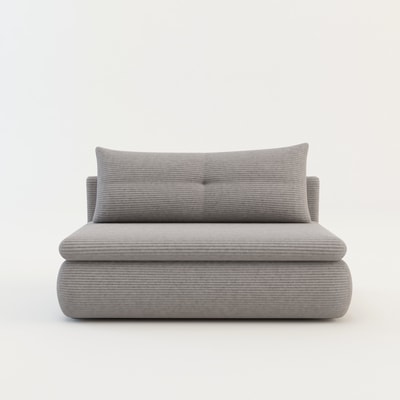 Sofa rozkładana 2-osobowa szara ELIAS II