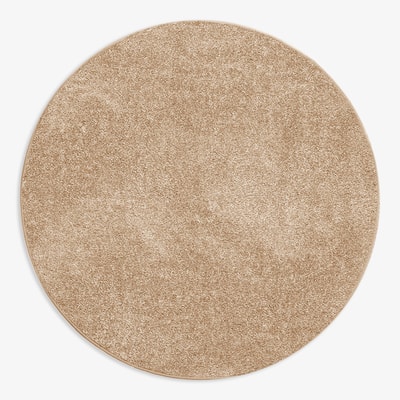 Dywan okrągły beżowy CLEVER 130 cm