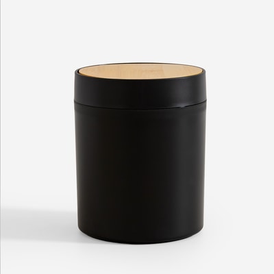 Kosz na śmieci BAMBOO czarny 2,5 l