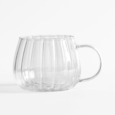 Szklanka ryflowana z uchem 350 ml