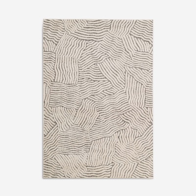 Dywan abstrakcyjny MELBO kremowo-szary, 160x230 cm