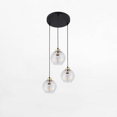 Lampa wisząca transparentna okrągła podstawa DEVI 3