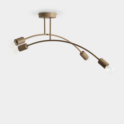Lampa sufitowa beżowa KORTE 4