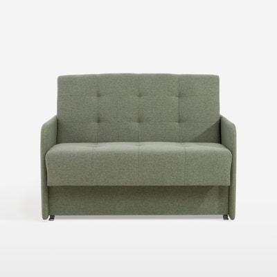 Sofa 2-osobowa rozkładana oliwkowa LUCAS II