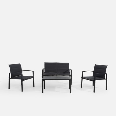 Komplet ogrodowy sofa, 2 fotele i stolik STIKKI