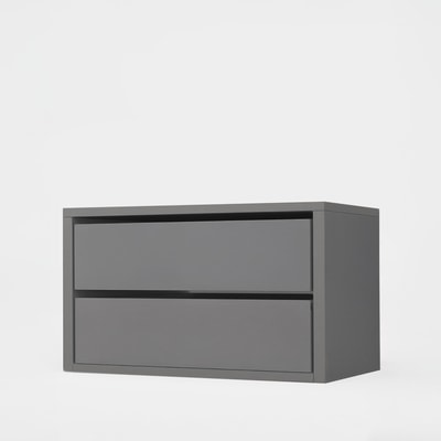 Komoda do szafy INNER II z 2 szufladami BASIC 75 szara