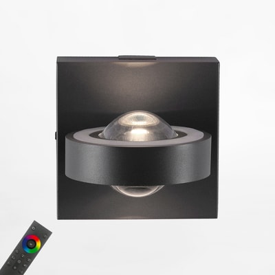 Kinkiet LED RGB Wi-Fi czarny Q-MIA z pilotem