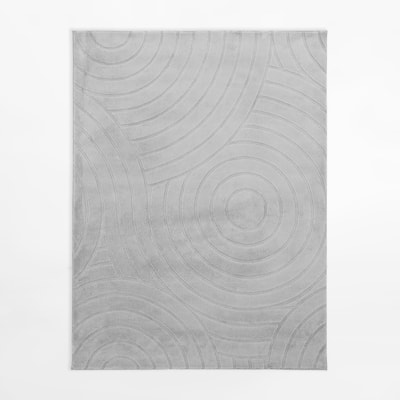 Dywan geometryczny PORTO, srebrny, 160x230 cm