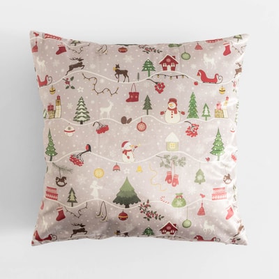Poszewka świąteczna w zimowy wzór 45x45 cm JINGLE JOY