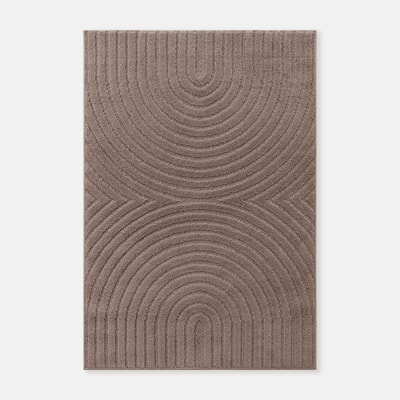 CALISTO dywan geometryczny art deco taupe 160x230 cm