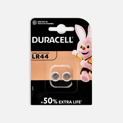 Komplet 2 baterii alkalicznych, LR44 DRBL44 DURACELL BATERIE LR44