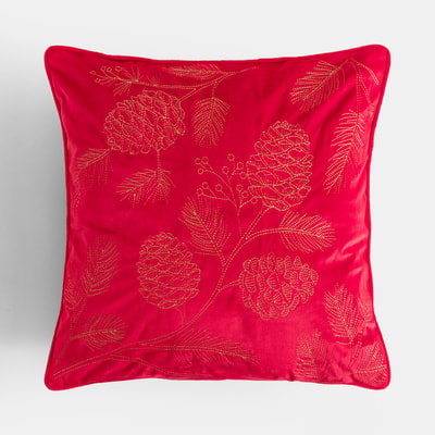 Poszewka dekoracyjna glamour czerwona 45x45 cm ERIN