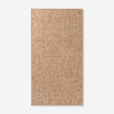 FLAT Dywan ze wzorem geometrycznym biało-beżowy 80x150 cm