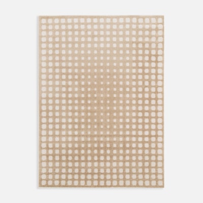 Dywan geometryczny INSPIRATION, biszkoptowo-biały, 160x230 cm